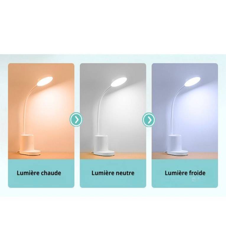 Lampe LED de bureau Deli 4315 avec support de rangement – Éclairage doux et fonctionnel